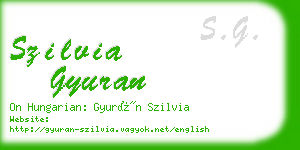 szilvia gyuran business card